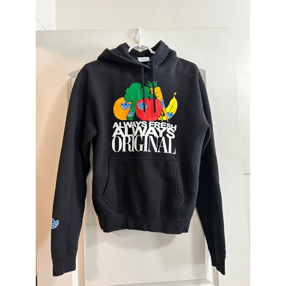 Adidas Originals Always Fresh‎ Always Original Black Fruit Graphic Hoodie Mens S